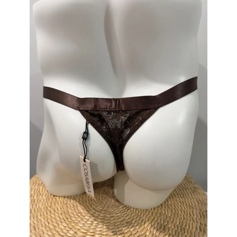 Cosabella Never Say Never Italian Thong Uno Lace Men's Made in Italy Size XL